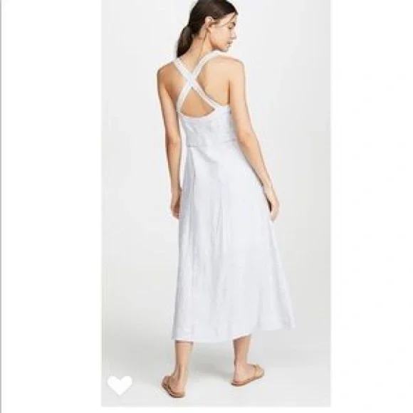 AYR Blue and White Striped Midi Dress - Picture 3 of 8